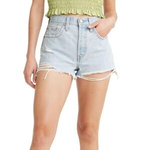 Levi's Women's Premium 501 Original Shorts, Ojai Frost-Light Indigo, 31